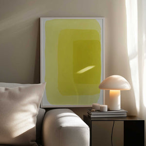 Tablou înramat „Yellow Watercolor Shapes #4” de jay stanley