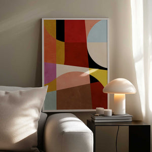 Tablou înramat „Warm Colors Bauhaus Geometry2” de Ana Rut Bre