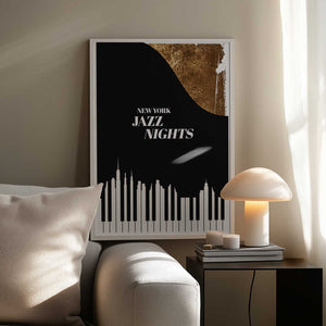 Tablou înramat „Jazz Nights” de Kubistika