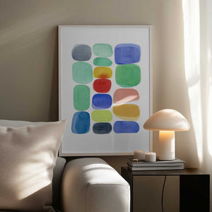 Tablou înramat „Color Blocks I” de Louise van Terheijden