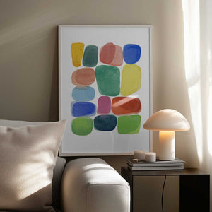 Tablou înramat „Color Blocks 3” de Louise van Terheijden