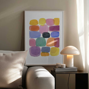 Tablou înramat „Color Blocks 4” de Louise van Terheijden