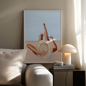 Tablou înramat „Poolside Girl” de Ivy Green Illustrations