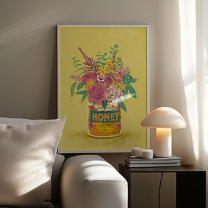 Tablou înramat „Flowers In a vintage Honey Can” de Raissa Oltmanns