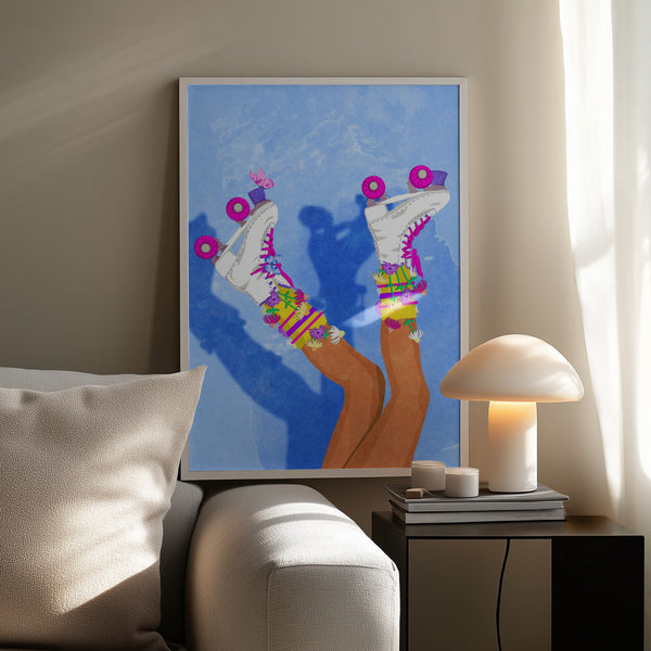 Tablou înramat „Skate like a Girl” de Raissa Oltmanns