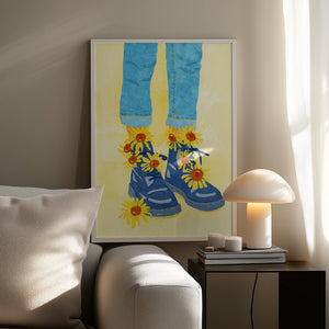Tablou înramat „Sunflower Walk” de Raissa Oltmanns