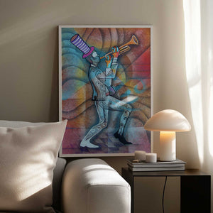 Tablou înramat „Trumpet Man” de Ricardo Maya