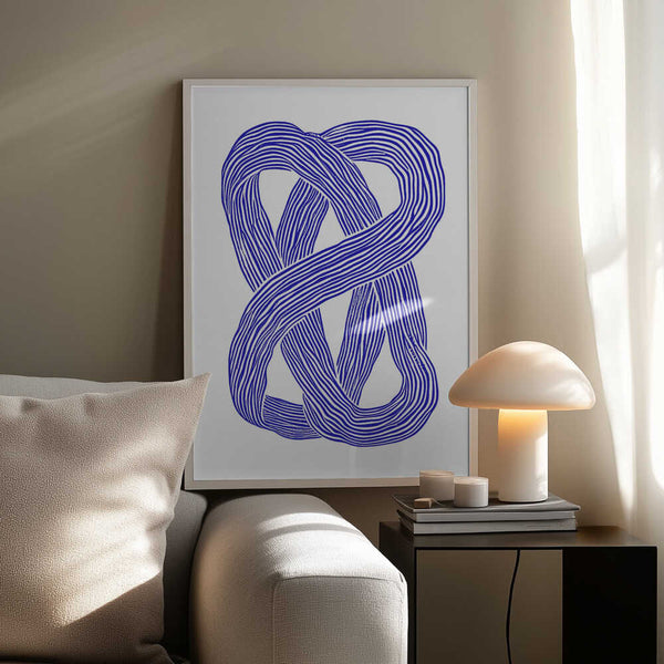 Tablou înramat „Blue Infinity Loop” de Treechild