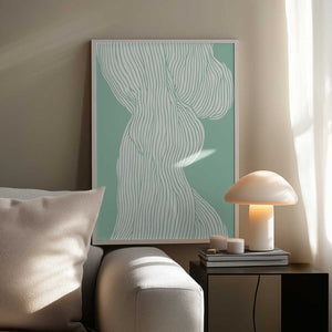 Tablou înramat „Flowing Line Elegance” de Treechild
