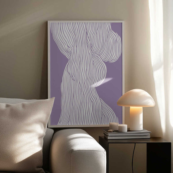 Tablou înramat „Curved Lines Flow” de Treechild