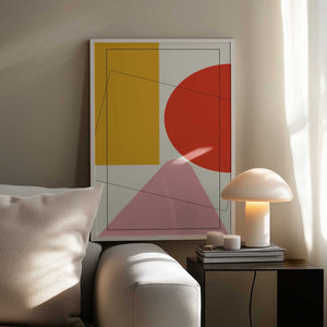 Tablou înramat „Four Triangles” de Oju Design