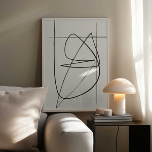 Tablou înramat „Beige Lines” de Oju Design
