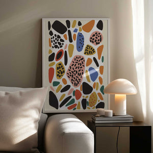 Tablou înramat „Vibrant Pebble Mosaic” de Treechild