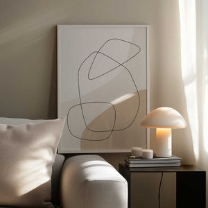 Tablou înramat „Graphic Shapes &amp; Lines Poster” de Elena Ristova