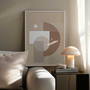 Tablou înramat „Neutral Semicircles Poster” de Elena Ristova