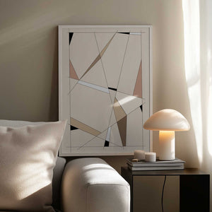 Tablou înramat „Geometric Beige Art” de Elena Ristova