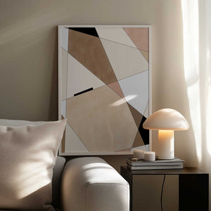 Tablou înramat „Geometric Beige art” de Elena Ristova