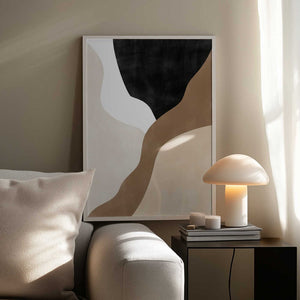 Tablou înramat „Abstract Beige and Brown Art” de Elena Ristova