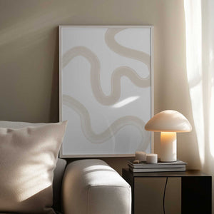Tablou înramat „Beige Brush Stroke Poster” de Elena Ristova