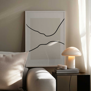 Tablou înramat „Soft Abstract Lines Art” de Elena Ristova