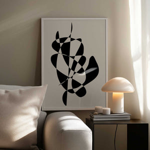 Tablou înramat „Abstract Black Shapes” de Elena Ristova