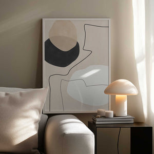 Tablou înramat „Organic Shapes &amp; Lines Painting” de Elena Ristova
