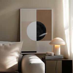 Tablou înramat „Geometric Shapes with a Central Circle” de Elena Ristova