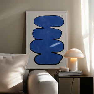 Tablou înramat „Blue Enigma Shape” de Elena Ristova