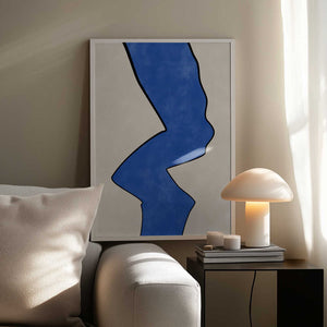 Tablou înramat „Bold Blue Contour” de Elena Ristova
