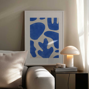 Tablou înramat „Blue Abstractions” de Elena Ristova