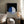 Tablou înramat „Isected Circle with Blue and White Quadrants” de Elena Ristova