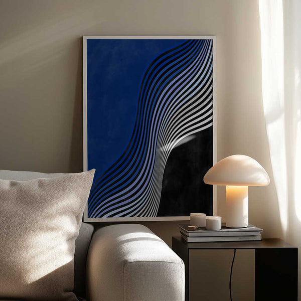 Tablou înramat „Waves of Contrast” de Elena Ristova