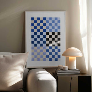 Tablou înramat „Checker Board Blues” de Elena Ristova