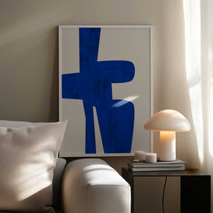 Tablou înramat „Blue Harmony Shape” de Elena Ristova