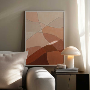 Tablou înramat „Flowing Lines And Warm Earth Tones” de Elena Ristova
