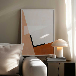 Tablou înramat „Abstract Geometric Art With Muted Tones” de Elena Ristova
