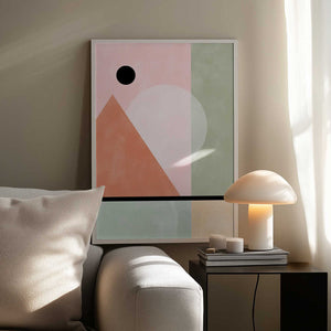Tablou înramat „Geometric Shapes In Pastel Tones” de Elena Ristova