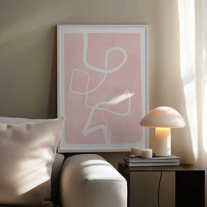 Tablou înramat „Blush Flow Lines” de Elena Ristova