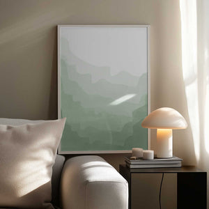 Tablou înramat „Emerald Wave Scape” de Elena Ristova