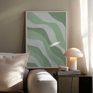 Tablou înramat „Verdant Waves” de Elena Ristova