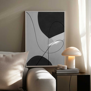 Tablou înramat „Monochrome Flow” de Elena Ristova