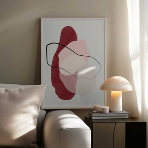 Tablou înramat „Crimson Flow” de Elena Ristova