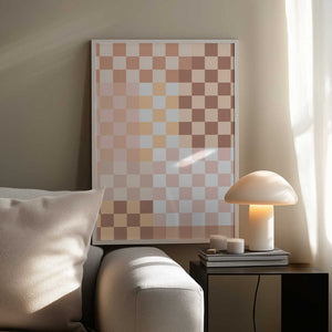 Tablou înramat „Checkerboard Harmony” de Elena Ristova