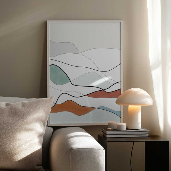 Tablou înramat „Flowing Horizons” de Elena Ristova