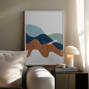 Tablou înramat „Textured Horizons” de Elena Ristova