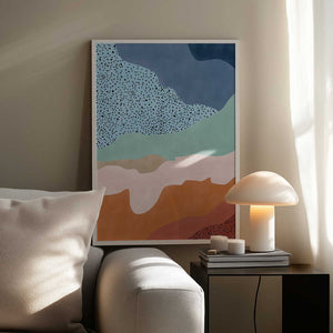 Tablou înramat „Colorful Flowing Shapes” de Elena Ristova