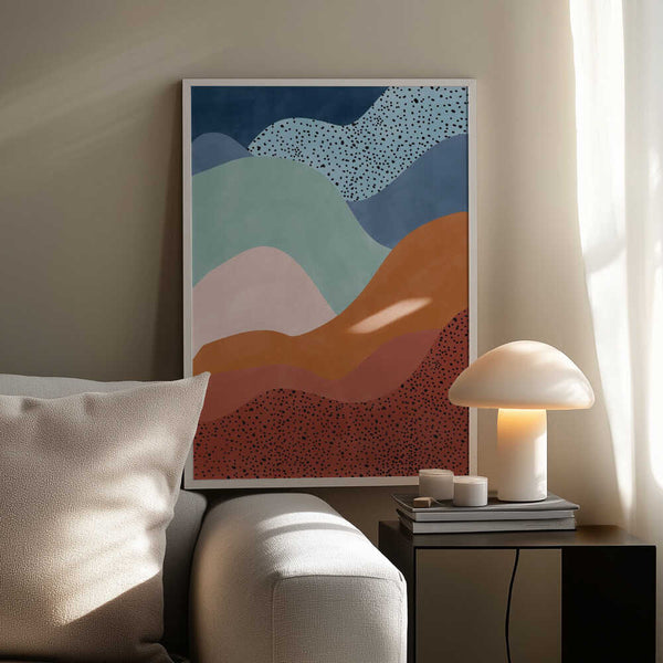 Tablou înramat „Colorful Wave Scape” de Elena Ristova
