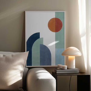 Tablou înramat „Geometric Shapes With A Minimalist Design” de Elena Ristova