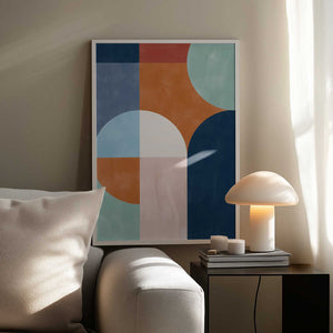 Tablou înramat „Geometric Shapes And Bold Colors” de Elena Ristova