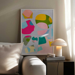Tablou înramat „Minimal cutout colorful” de Ana Rut Bre